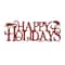 Glitzhome® 24'' HAPPY HOLIDAYS Metal Christmas Wall Décor